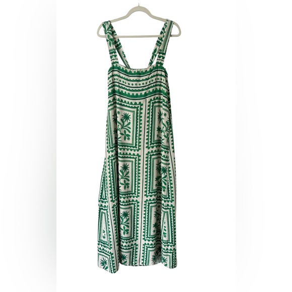 Mon Renn Losas Maxi Dress in Emerald Tile Size M - Picture 4 of 9